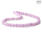 8-8.5mm Kunzite Plain Round Beads 16 inch 48 pieces 1mm hole AA - Beadsofcambay.com