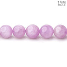 8-8.5mm Kunzite Plain Round Beads 16 inch 48 pieces 1mm hole AA - Beadsofcambay.com