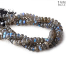 8-8.5mm Labradorite faceted rondelle beads 9 inch 43 pieces AAA 1mm Hole - Beadsofcambay.com