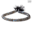 8-8.5mm Labradorite faceted rondelle beads 9 inch 43 pieces AAA 1mm Hole - Beadsofcambay.com