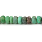 8-8.5mm Matte Chrysoprase & Matrix plain rondelles 7.5 inch 36 beads A - Beadsofcambay.com
