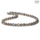 8-8.5mm Multi Color flash Labradorite plain rounds 15 inch 50 beads AA - Beadsofcambay.com