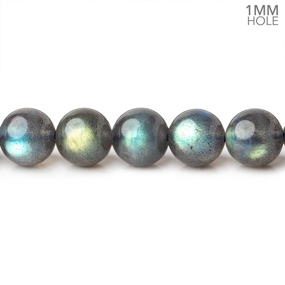 8-8.5mm Multi Color flash Labradorite plain rounds 15 inch 50 beads AA - Beadsofcambay.com