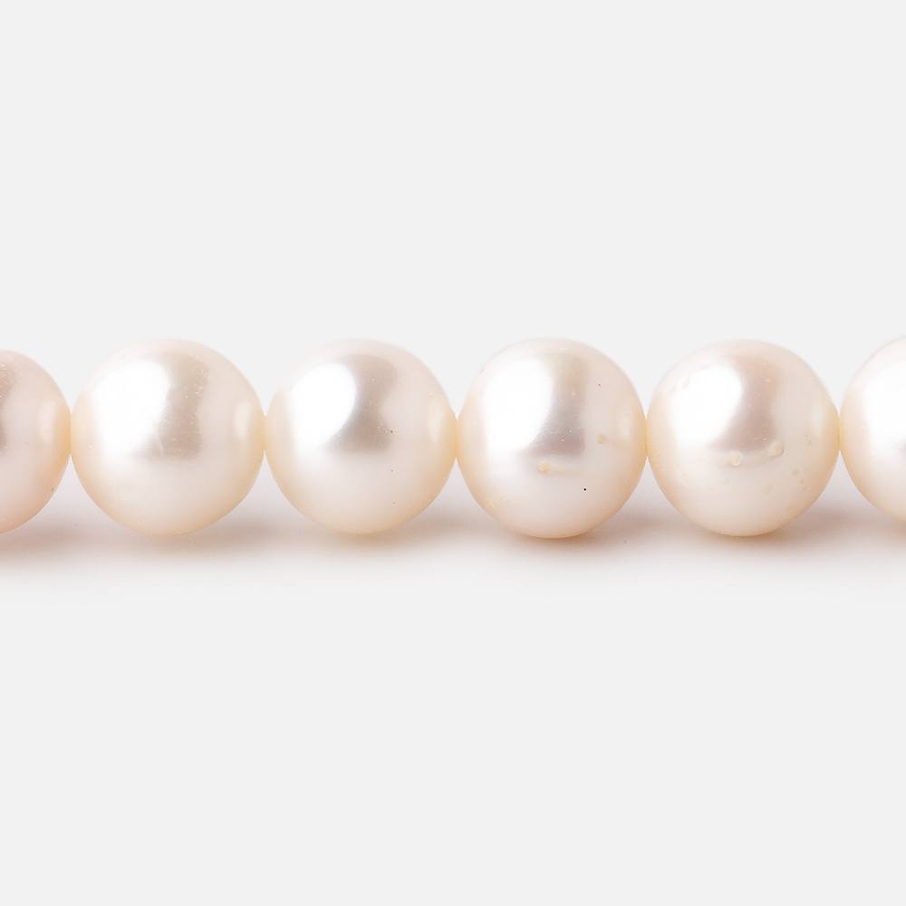 8-8.5mm Off White Off Round Freshwater Pearls 16 inch 50 pieces AA - Beadsofcambay.com