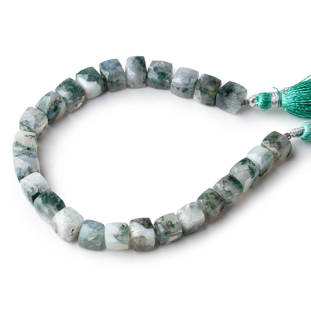 8-8.5mm Peacock Solar Quartz Faceted Cube Beads 8 inch 24 pieces - Beadsofcambay.com