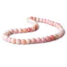 8-8.5mm Pink Peruvian Opal Plain Round Beads 15 inch 48 pieces AAA - Beadsofcambay.com