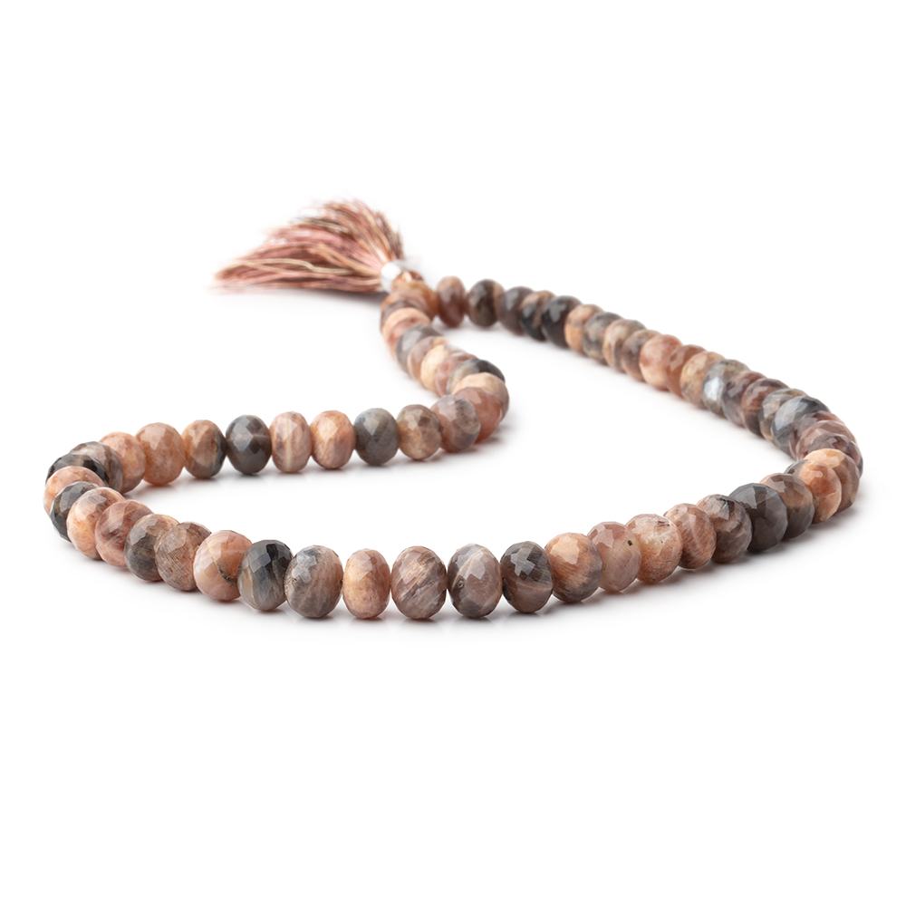 8-9.5mm Feldspar Faceted Rondelle Beads 16 inches 64 beads - Beadsofcambay.com