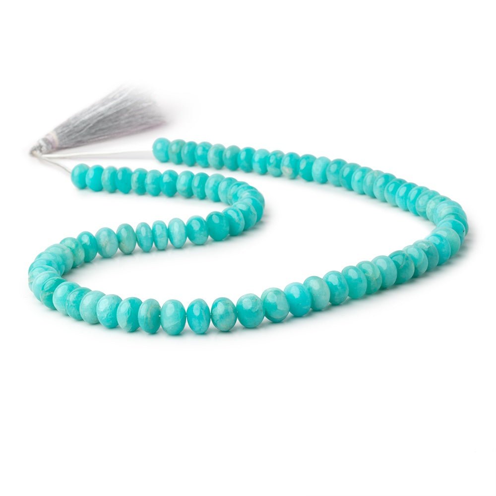 8-9mm Amazonite Plain Rondelle Beads 18 inch 80 pieces AAA - Beadsofcambay.com