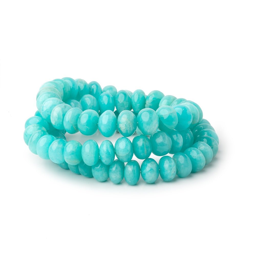 8-9mm Amazonite Plain Rondelle Beads 18 inch 80 pieces AAA - Beadsofcambay.com