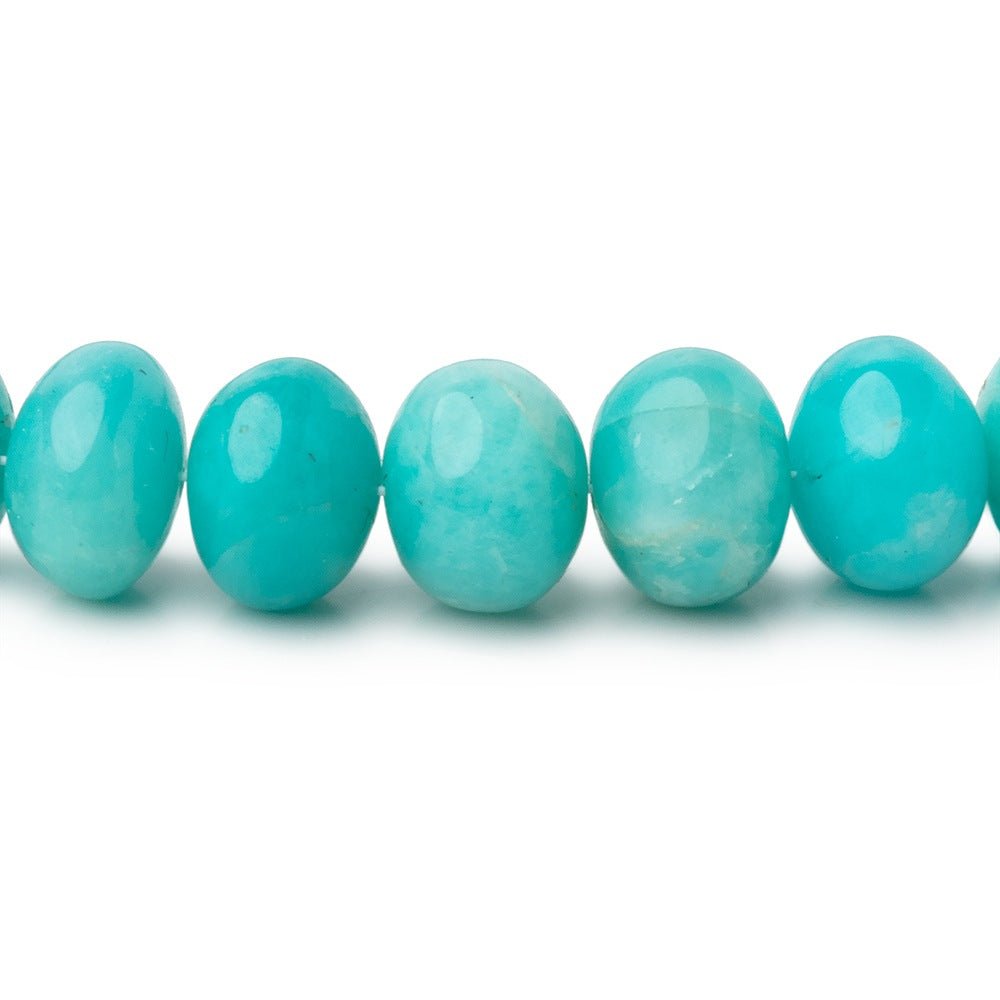 8-9mm Amazonite Plain Rondelle Beads 18 inch 80 pieces AAA - Beadsofcambay.com