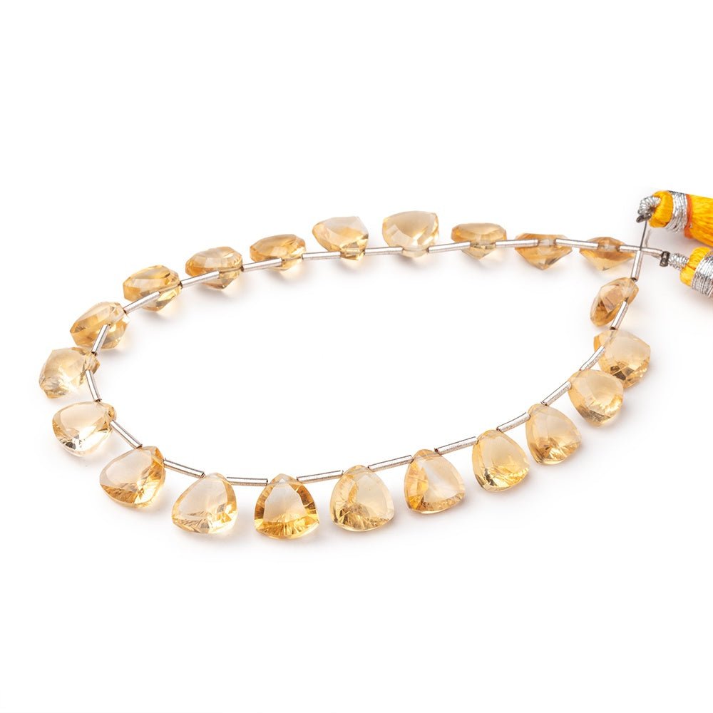 8-9mm Citrine Concave Faceted Triangular beads 8.5 inch 20 pieces AAA - Beadsofcambay.com