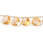 8-9mm Citrine Concave Faceted Triangular beads 8.5 inch 20 pieces AAA - Beadsofcambay.com
