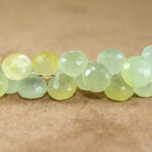 8-9mm Citrus Yellow Green Chalcedony Candy Kiss Beads 8.25 inch 57 pieces - Beadsofcambay.com