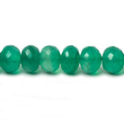 8-9mm Green Onyx Faceted Rondelle Beads 8 inch 33 pieces - Beadsofcambay.com
