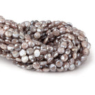 8-9mm Mystic Chocolate Moonstone faceted coins 14 inch 43 beads - Beadsofcambay.com