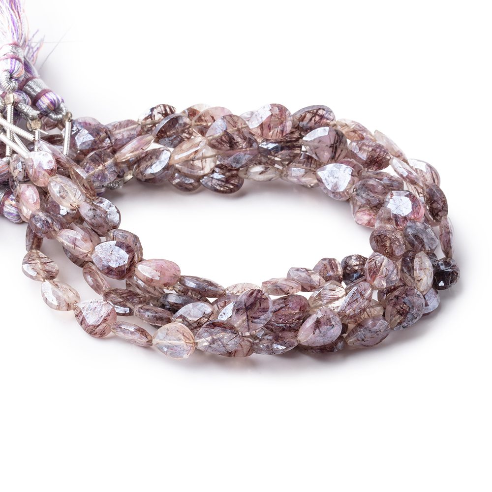 8-9mm Mystic Moss Amethyst Faceted Pear Beads 8 inch 22 pieces - Beadsofcambay.com