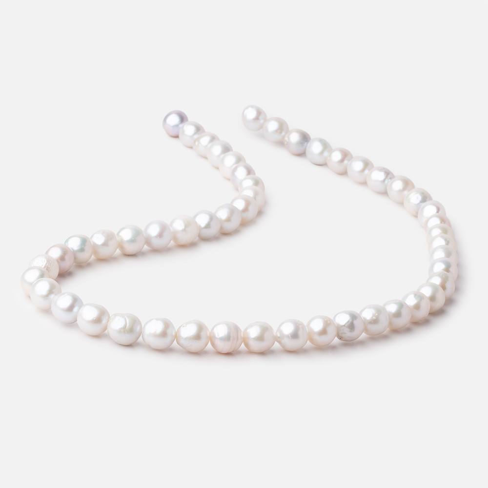 8-9mm Off White Petite Ultra Baroque Freshwater Pearls 16 inch 47 Beads AAA - Beadsofcambay.com