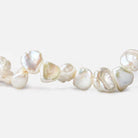8-9mm Off White Top Drilled Keshi Freshwater Pearls 16 inch 69 pieces - Beadsofcambay.com
