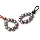 8-9mm Peacock Large Hole Off Round Pearls Set of 10 - Beadsofcambay.com