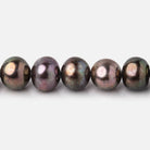 8-9mm Peacock Off Round Freshwater Pearls 15.5 inches 52 Beads - Beadsofcambay.com