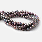 8-9mm Peacock Off Round Freshwater Pearls 15.5 inches 52 Beads - Beadsofcambay.com