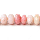 8-9mm Pink Peruvian Opal Faceted Rondelle Beads 14.25 inch 62 pieces - Beadsofcambay.com
