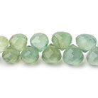 8-9mm Prehnite Faceted Candy Kiss Beads 6.75 inch 36 pieces - Beadsofcambay.com