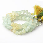 8-9mm Prehnite Faceted Trillion Beads 8 inch 22 pieces - Beadsofcambay.com