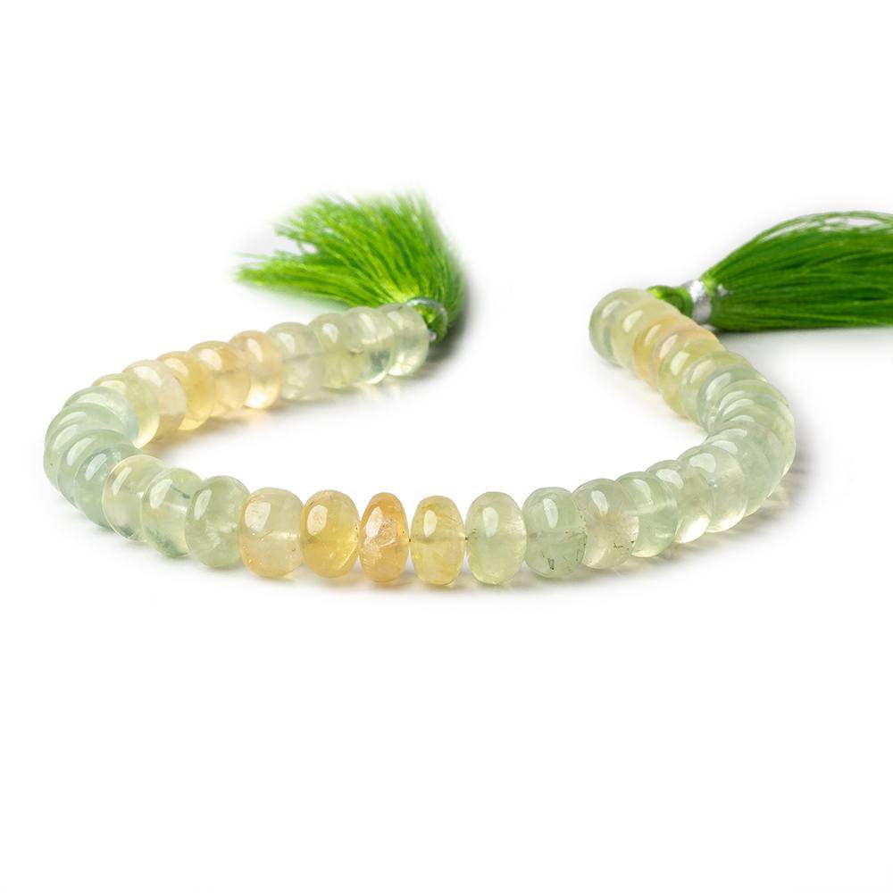8-9mm Prehnite plain rondelle Beads 8 inch 36 pieces - Beadsofcambay.com