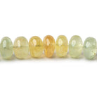 8-9mm Prehnite plain rondelle Beads 8 inch 36 pieces - Beadsofcambay.com
