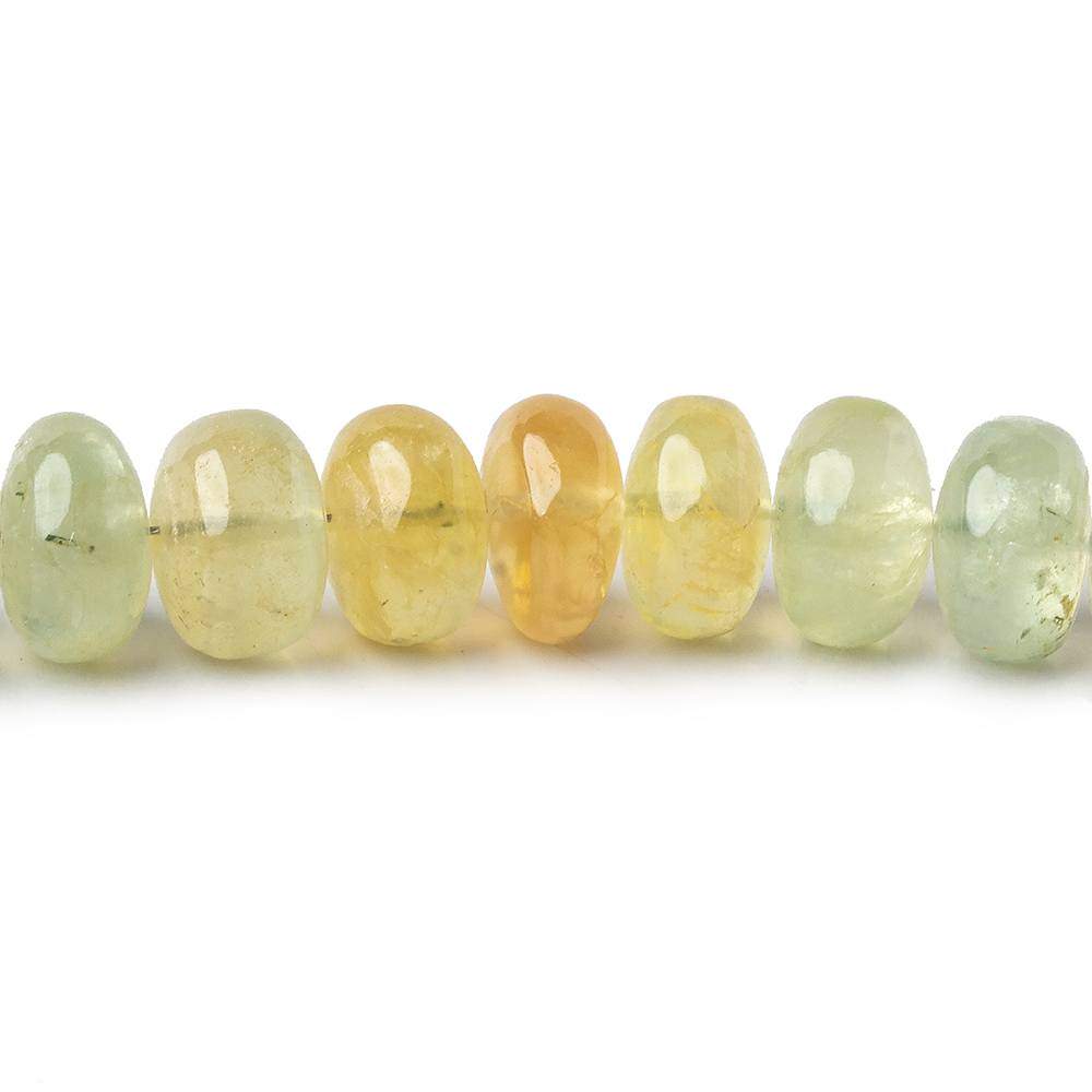 8-9mm Prehnite plain rondelle Beads 8 inch 36 pieces - Beadsofcambay.com