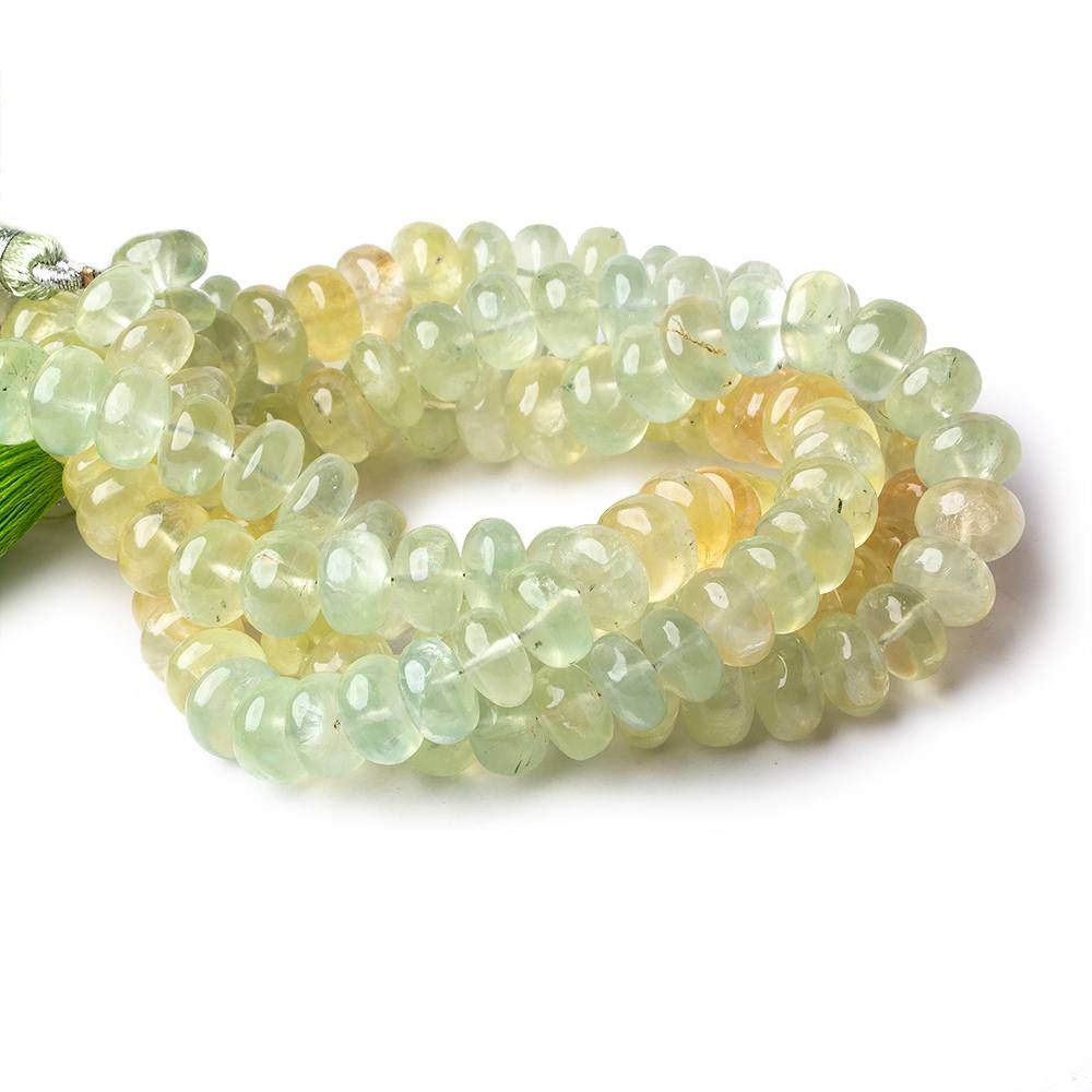 8-9mm Prehnite plain rondelle Beads 8 inch 36 pieces - Beadsofcambay.com