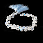8-9mm Rainbow Moonstone Faceted Heart Beads 8 inch 48 pieces - Beadsofcambay.com