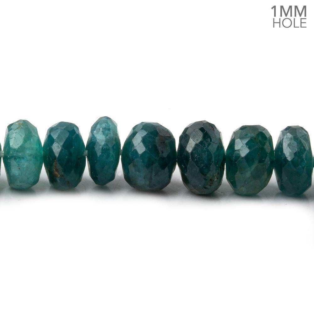 8-9mm Rare Grandidierite faceted rondelles 1mm drill hole 15.5 inch 80 beads - Beadsofcambay.com