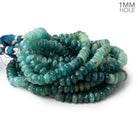 8-9mm Rare Grandidierite faceted rondelles 1mm drill hole 15.5 inch 80 beads - Beadsofcambay.com