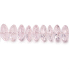 8-9mm Rose Quartz German Faceted Rondelle Beads 8.25 inch 55 pieces - Beadsofcambay.com