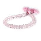 8-9mm Rose Quartz German Faceted Rondelle Beads 8.25 inch 55 pieces - Beadsofcambay.com