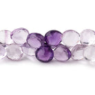 8-9mm Shaded Amethyst & Pink Amethyst Faceted Heart Beads 16 inch 94 pieces AA - Beadsofcambay.com