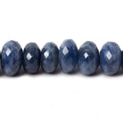 8-9mm Shaded Sapphire faceted rondelle beads 8 inch 39 pieces AA - Beadsofcambay.com