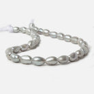 8-9mm Silver Baroque large hole Freshwater Pearls 16 inch 32 pieces - Beadsofcambay.com
