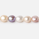 8-9mm Tri-Color Baroque Freshwater Pearls 15.5 inch 42 Beads - Beadsofcambay.com