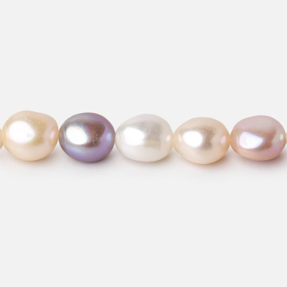 8-9mm Tri-Color Baroque Freshwater Pearls 15.5 inch 42 Beads - Beadsofcambay.com
