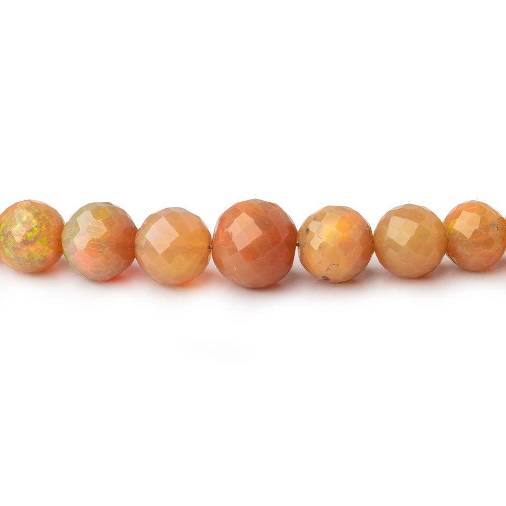 4-7.5mm Ethiopian Golden Opal faceted round beads 17 inch 95 pieces - BeadsofCambay.com