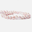 8.5-10.5mm Soft Pink Baroque Side Drill 2.5mm large hole Pearl 43 pcs - Beadsofcambay.com