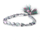 8.5-10mm Mystic White Topaz Straight Drill Faceted Pears 9 inch 25 Beads - Beadsofcambay.com