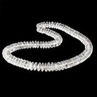 8.5-12.5mm Crystal Quartz German Faceted Rondelles 18 inch 106 Beads AAA - Beadsofcambay.com