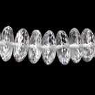 8.5-12.5mm Crystal Quartz German Faceted Rondelles 18 inch 106 Beads AAA - Beadsofcambay.com