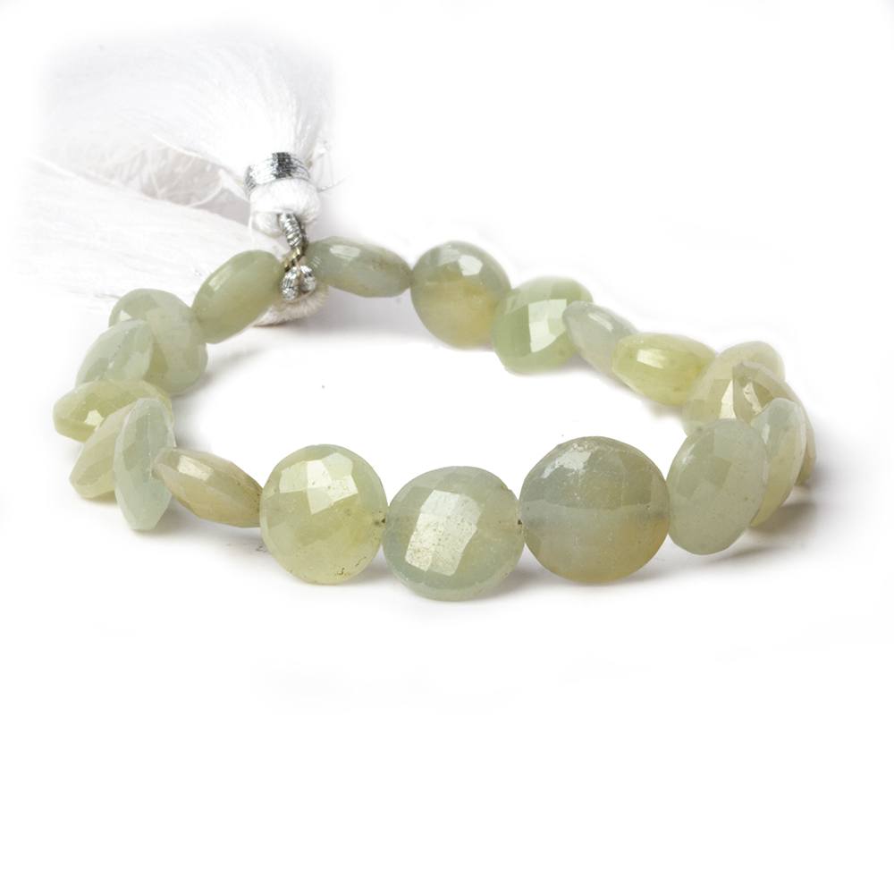 8.5-12mm Fancy Sapphire Faceted Coin Beads 8 inch 19 pieces - Beadsofcambay.com