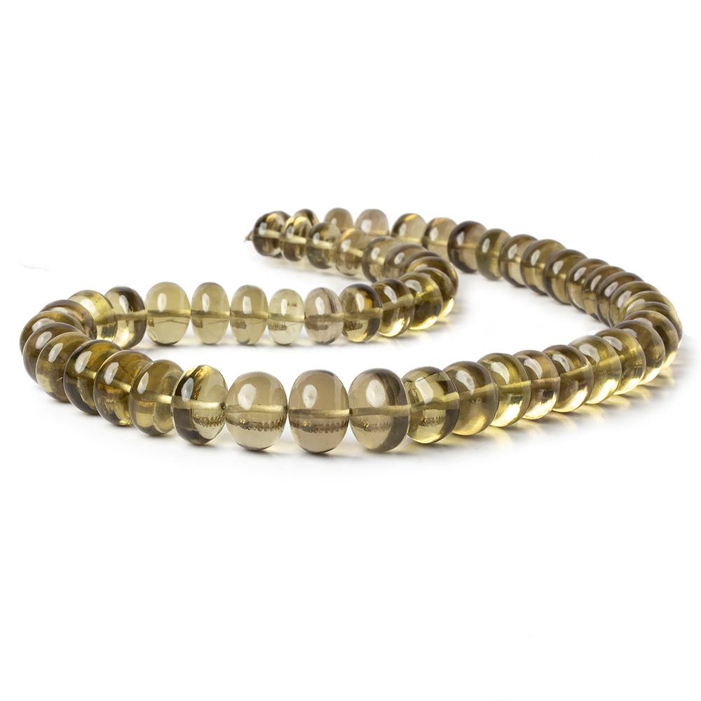 8.5-13.5mm Honey Quartz plain rondelle beads 16 inch 56 pieces - Beadsofcambay.com