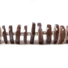 8.5-13mm Chocolate Moonstone faceted heshi beads 16 inch 90 pieces - Beadsofcambay.com